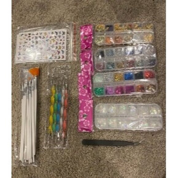 New Nail Tools, Nail Art Brushes Set, Nail Art Dotting Tools, Nail Stickers - Picture 1 of 2